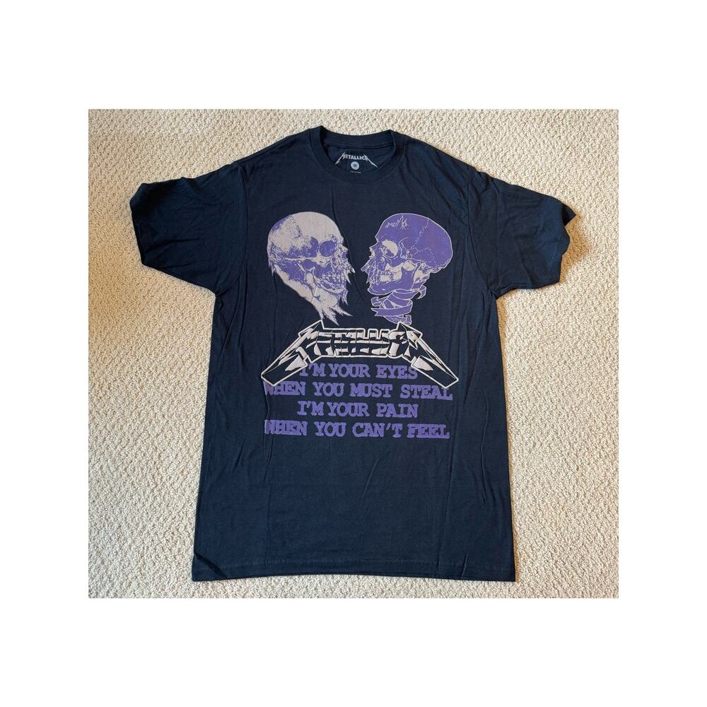 Nwot Hot Topic Metallica Sad But True Lyrics Black Tee